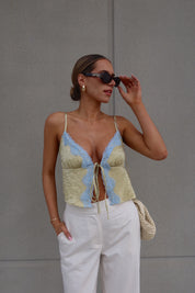 Brieanna Lace Trim Tank Top