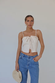 Clara Tie Front Corset Top