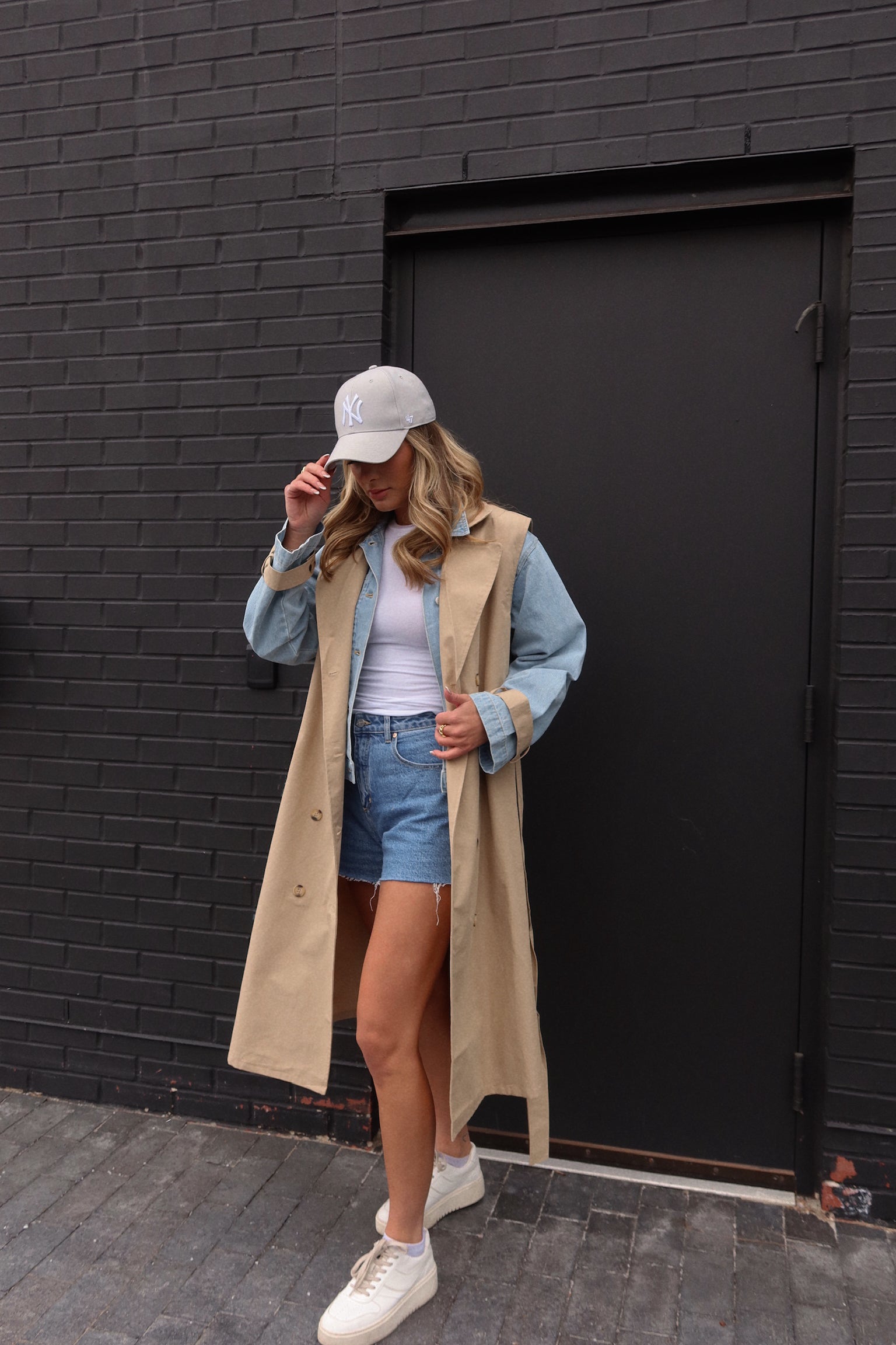 Paige Khaki Combo Trench Coat