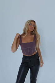 Jessie Mauve Sculpted Bustier