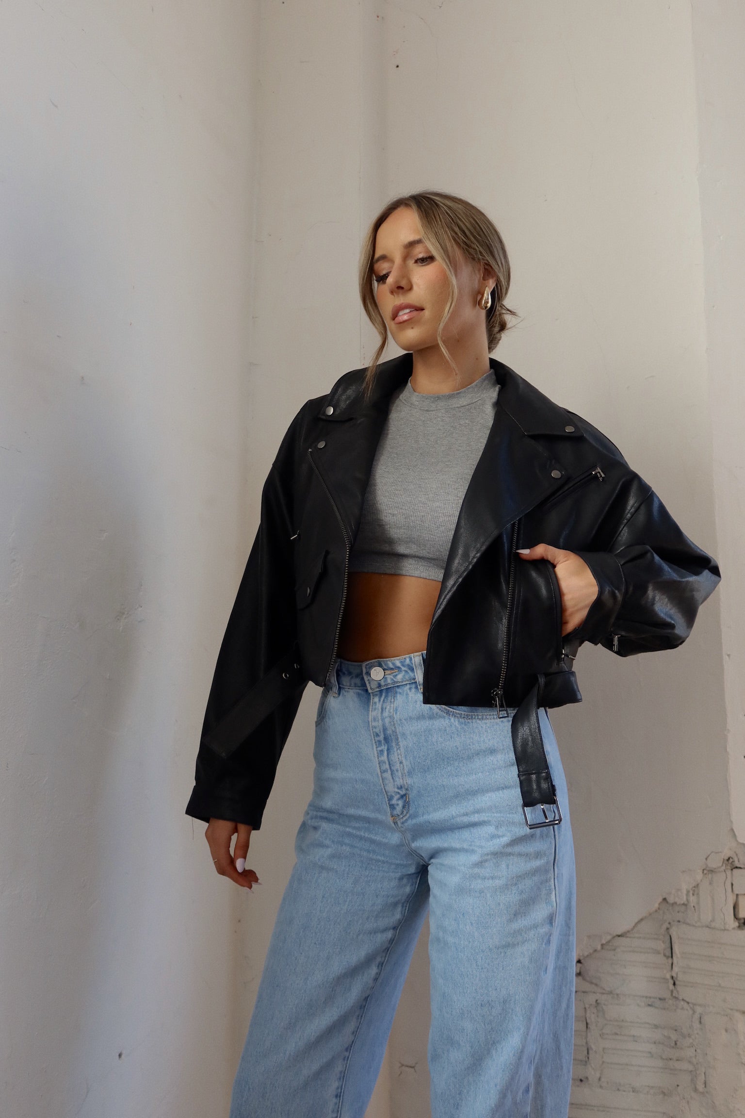 RESTOCKED : Zayna Leather Moto Jacket