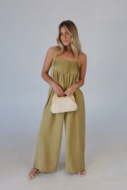 Eden Wide Leg Linen Jumpsuit