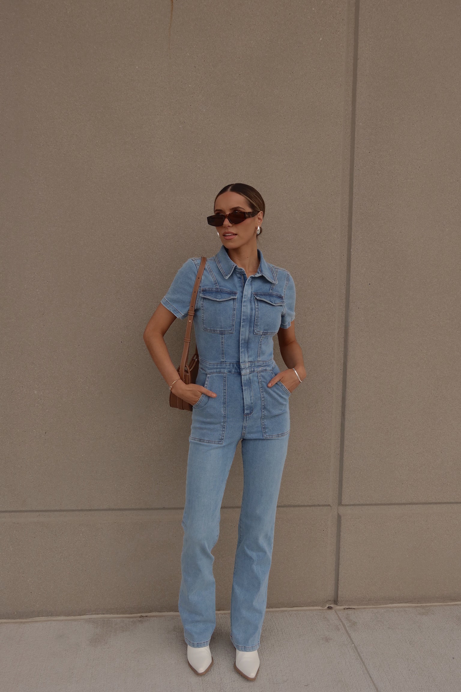 Chelsey Blue Denim Jumpsuit