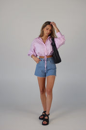 SALE :Danny Drawstring Button Down