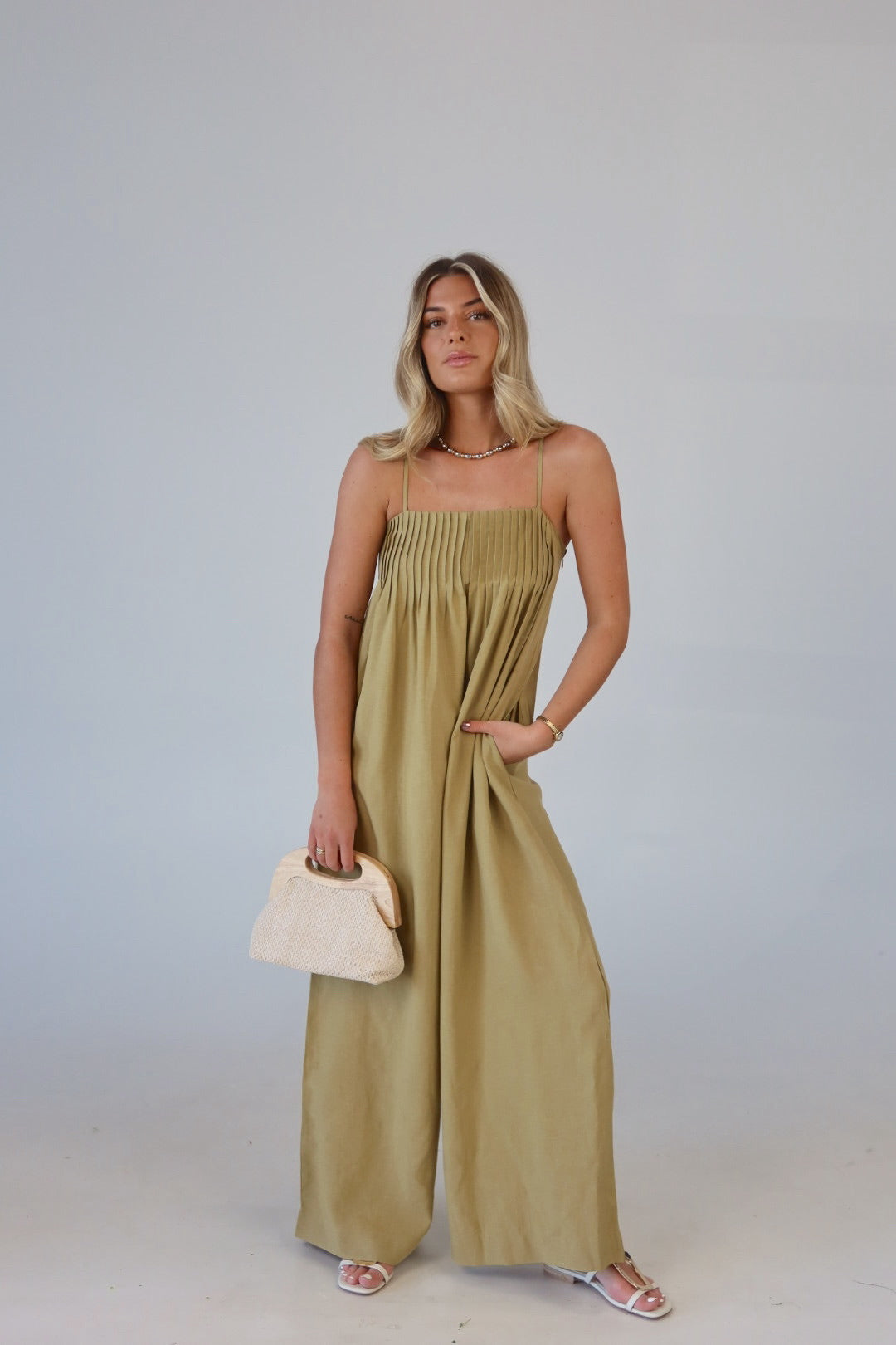 Eden Wide Leg Linen Jumpsuit