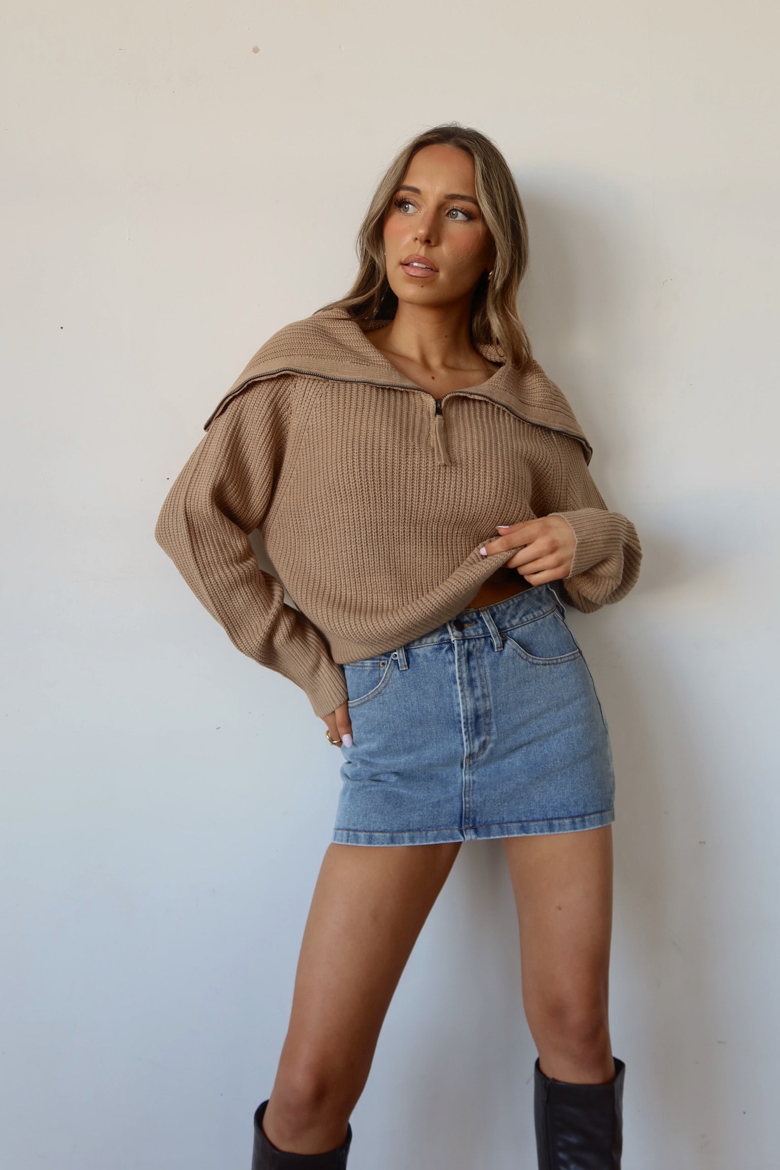 Ava Quarter Zip Sweater