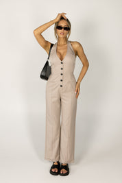 Maribel Stripe Halter Jumpsuit