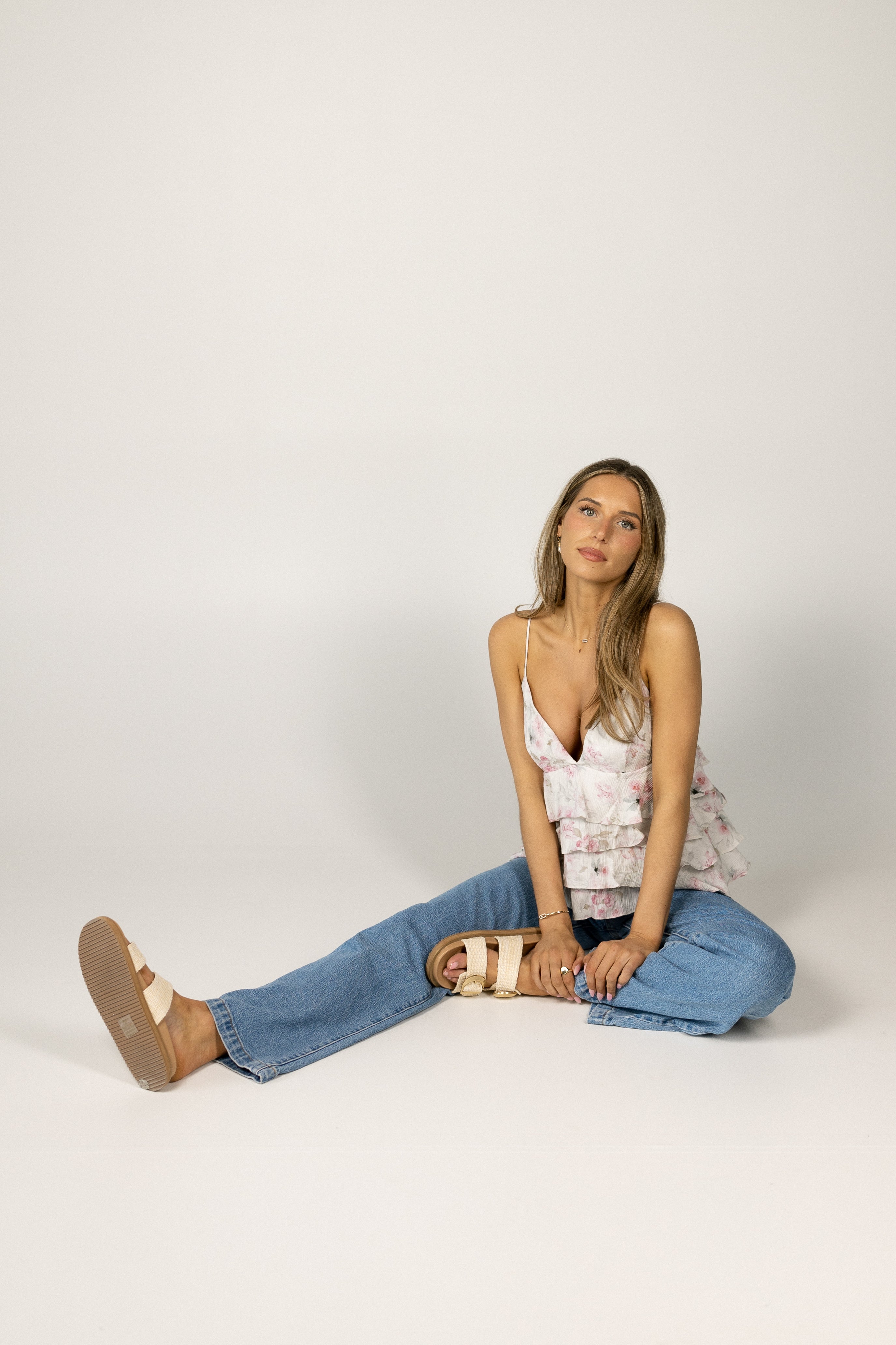 Janessa Floral Tiered Tank