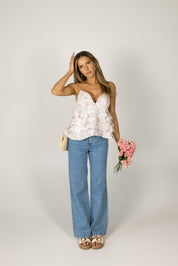 Janessa Floral Tiered Tank