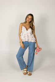 Janessa Floral Tiered Tank