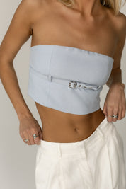 Indigo Belted Tube Top