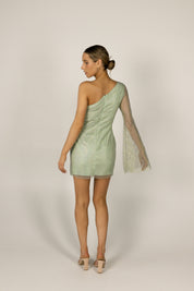 Nina Rhinestone One Shoulder Mini Dress