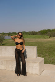 Nico Crochet Pant in Black