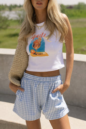Bell Blue Plaid Boxer Shorts