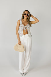 Kinzley Split Front Sequin Top