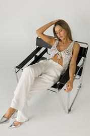 Kinzley Split Front Sequin Top