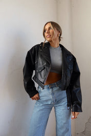 RESTOCKED : Zayna Leather Moto Jacket