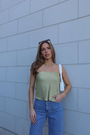 Sadie Satin Tube Top