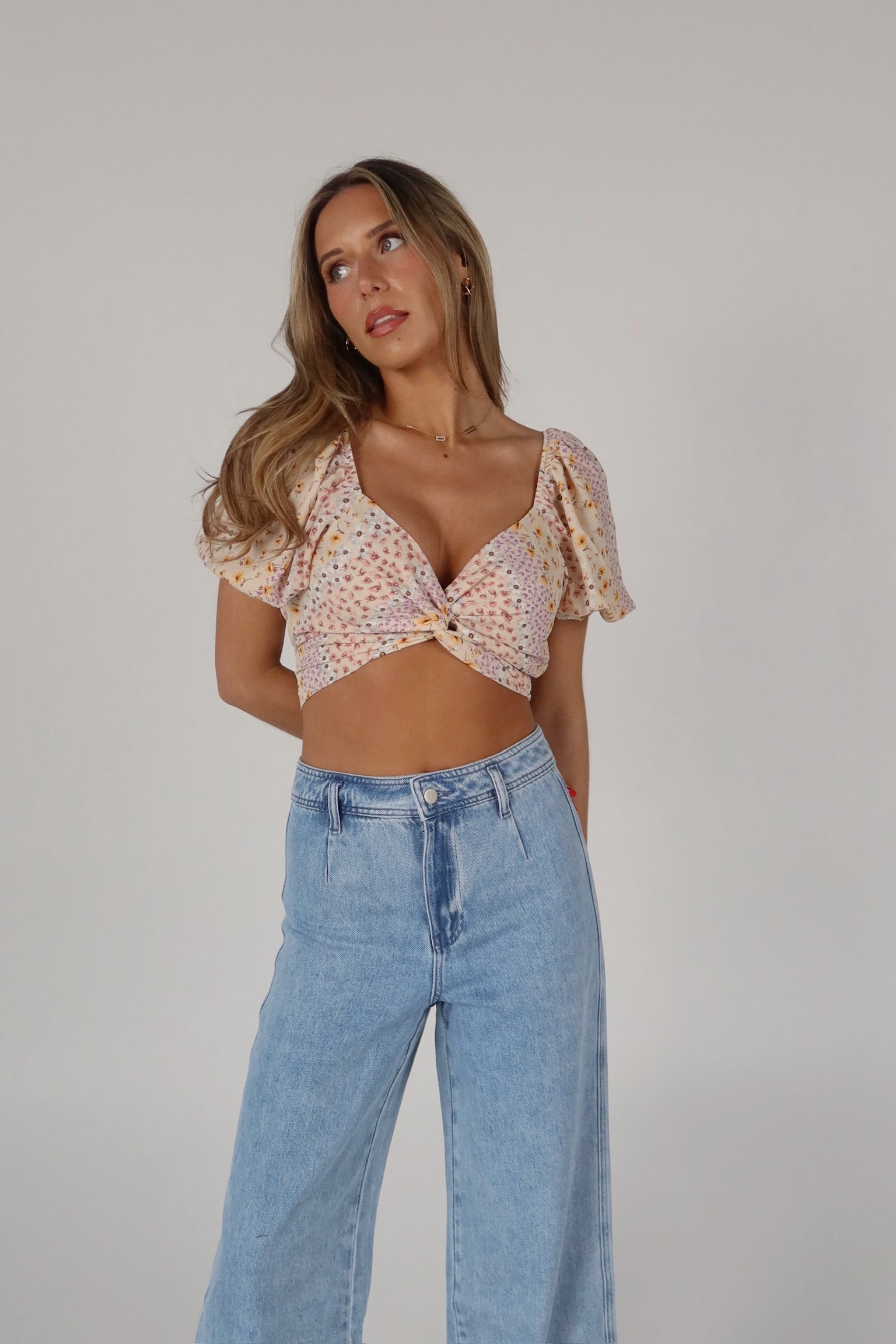 SALE :Hudson Floral Wrap Top