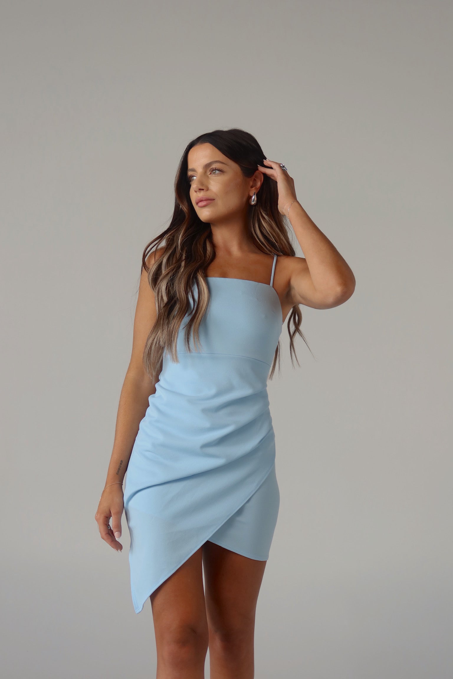 Hadley Mini Dress in Blue