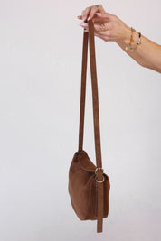 BILLINI : Collins Suede Cross Body Bag In Cocoa
