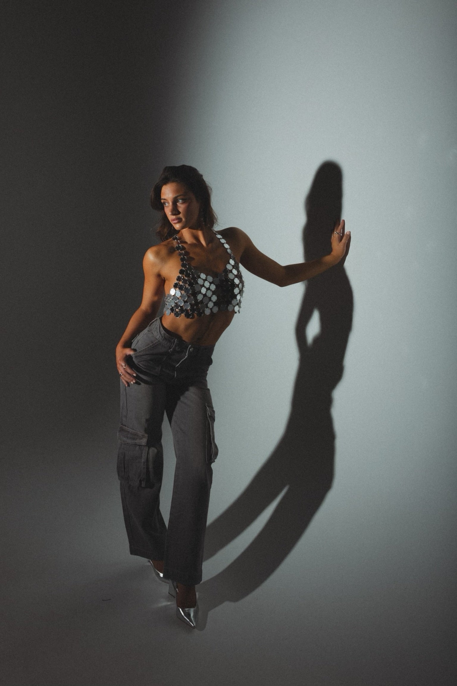 RESTOCKED :Catiana Metal Crop Top