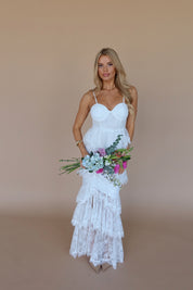 Mabel Lace Bustier Maxi Dress