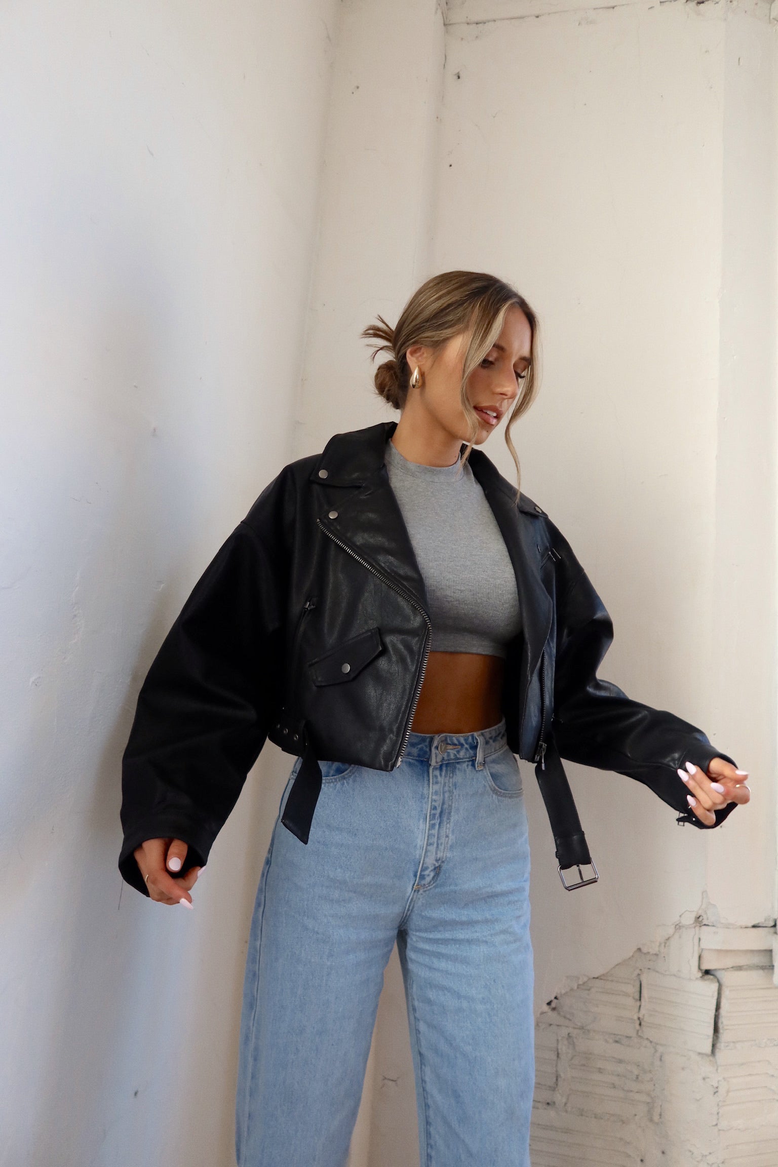 RESTOCKED : Zayna Leather Moto Jacket