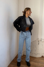RESTOCKED : Zayna Leather Moto Jacket