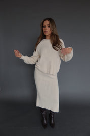 Andie Ribbed Knit Midi Skirt