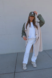 Khaki Combo Trench Coat