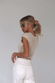 Lianna Crochet Knit Reversible Top