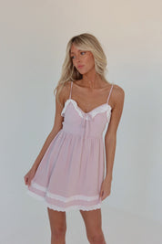 Baby Pink Scalloped Eyelet Dress