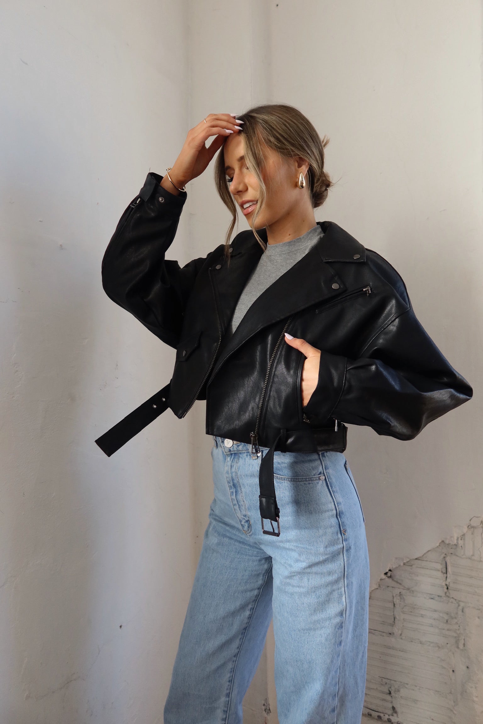 RESTOCKED : Zayna Leather Moto Jacket