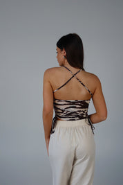 SALE :Melissa Zebra Print Mesh Tank