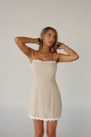 Marlee Scallop Trim Mini Dress