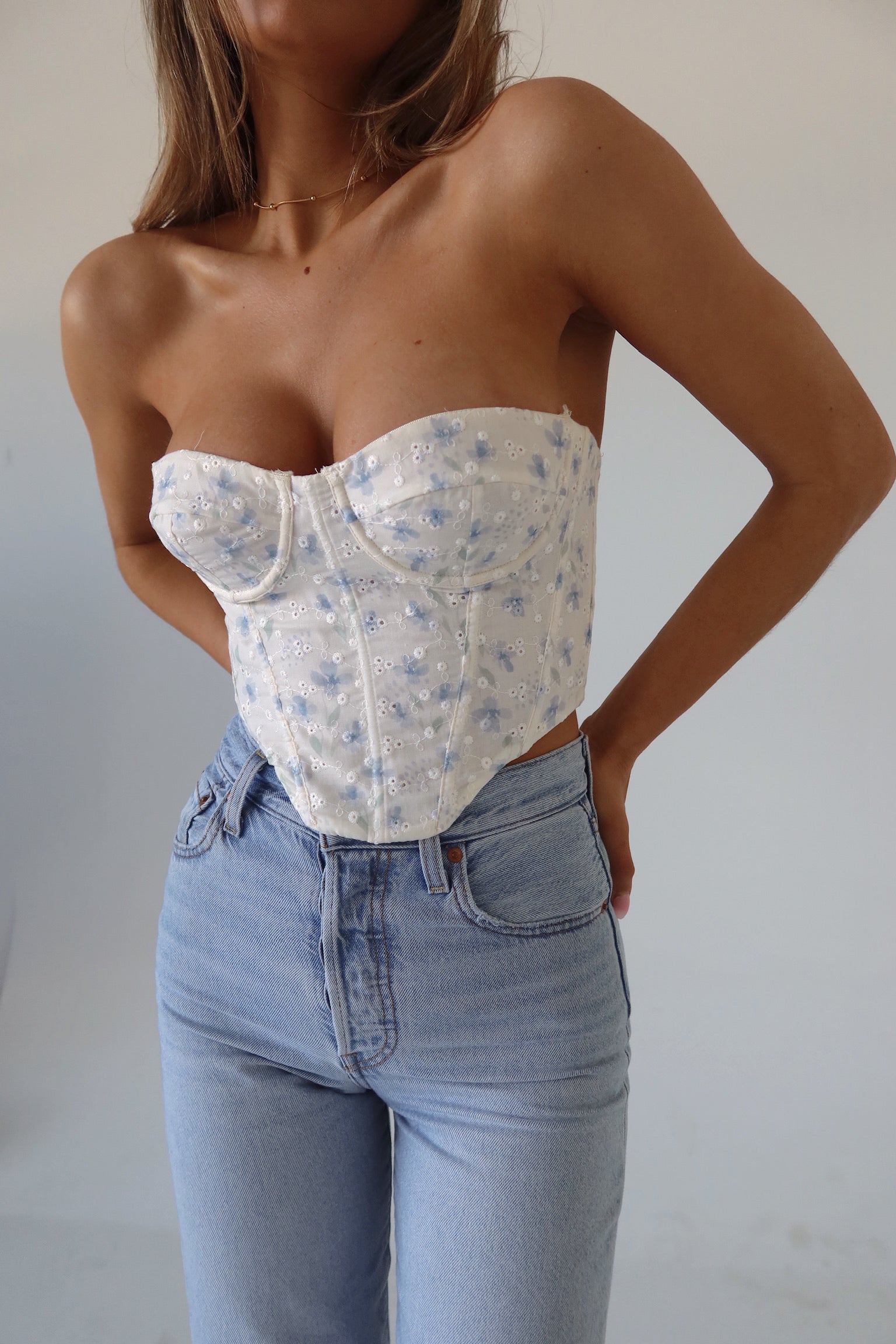 Clarissa Embroidered Corset Top