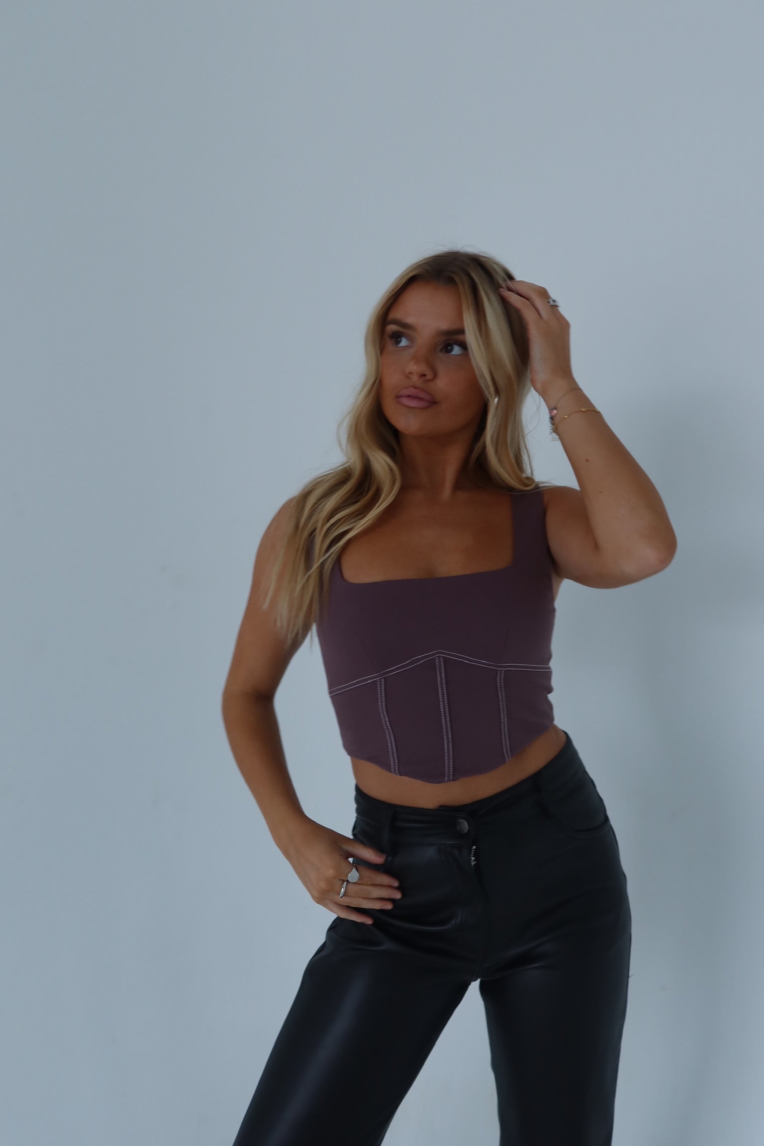 Jessie Mauve Sculpted Bustier