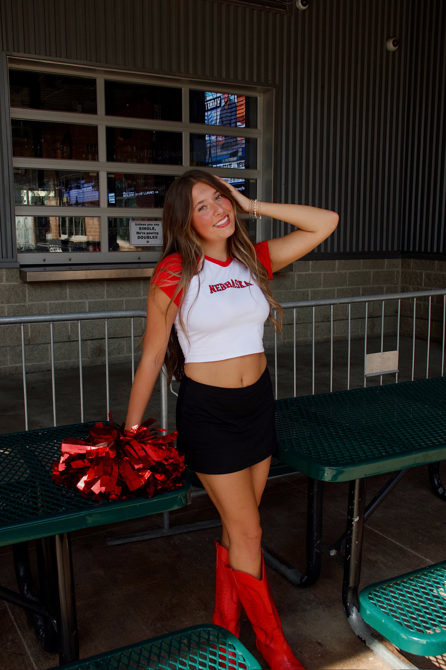 Nebraska Homerun Tee In Red