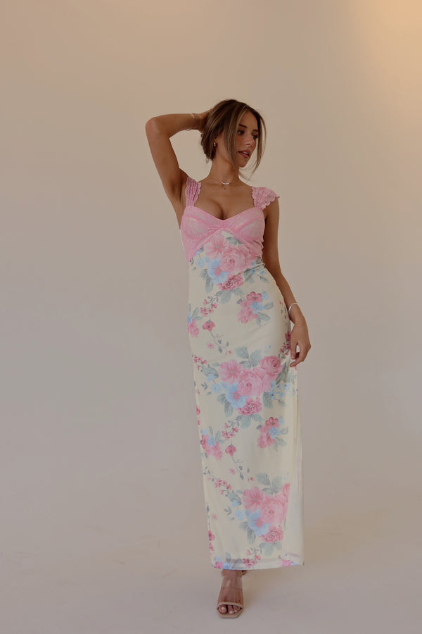 RESTOCKED :Khloe Floral Maxi Dress