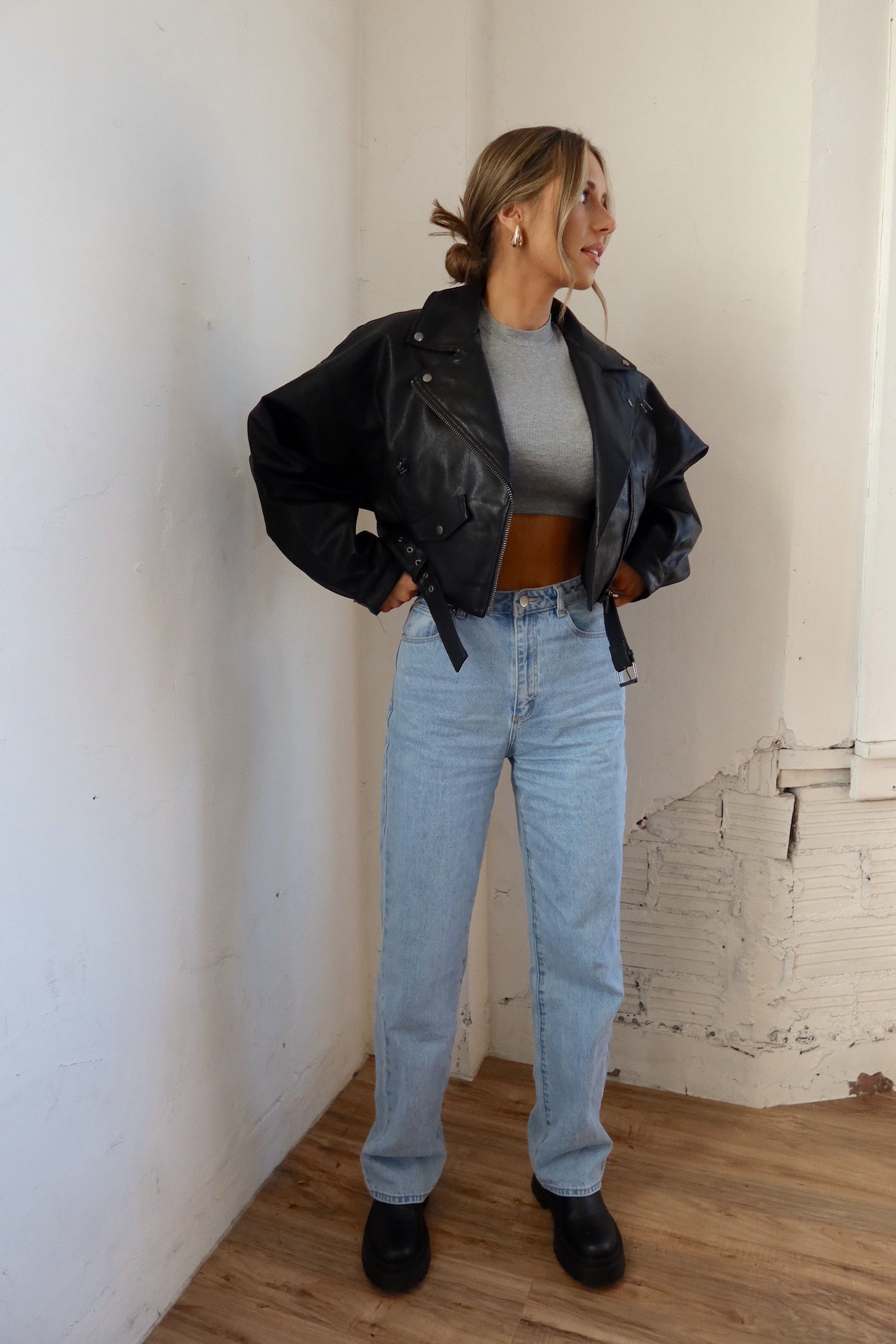 RESTOCKED : Zayna Leather Moto Jacket