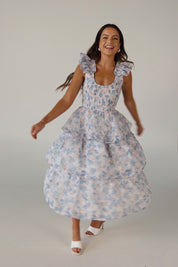 Veda Floral Tiered Midi Dress