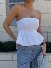 Hadley Peplum Tube Top
