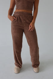 Mocha Cozy Flare Pants