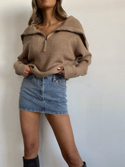 Ava Quarter Zip Sweater