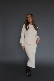 Andie Ribbed Knit Midi Skirt