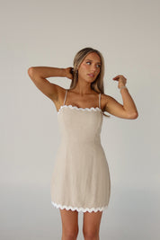 Marlee Scallop Trim Mini Dress