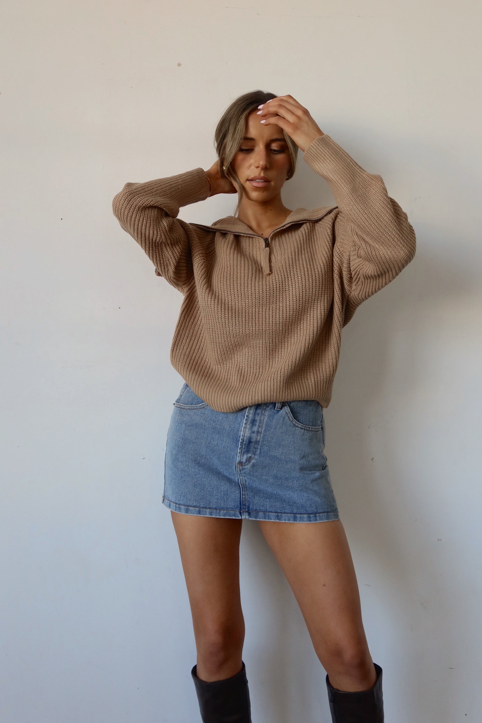 Ava Quarter Zip Sweater