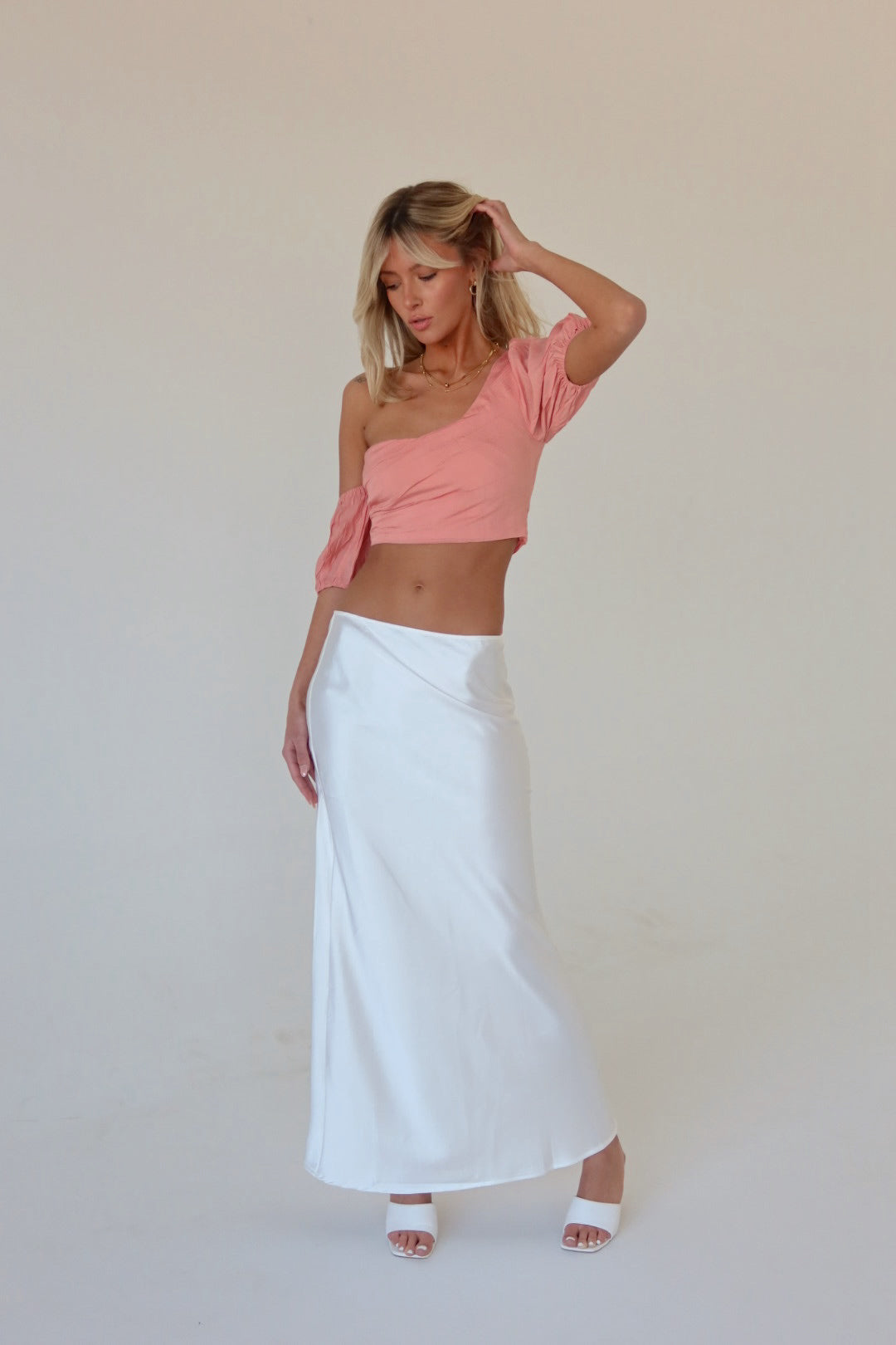 RESTOCKED :Lacey One Drop Shoulder Puff Sleeve Top
