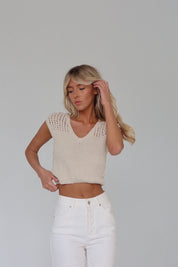Lianna Crochet Knit Reversible Top